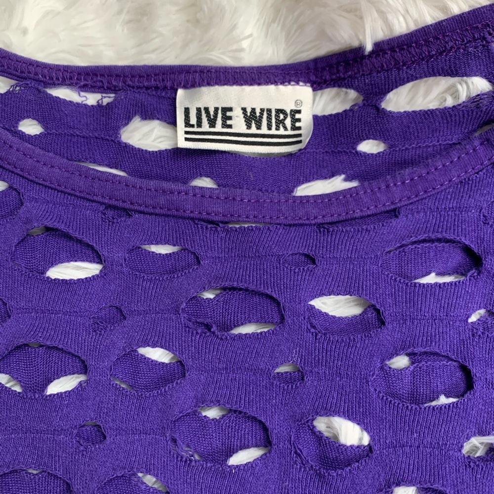 3/$15💥 2 Pc Bundle Live Wire purple Swimsuit Coverup Visor One Size - Picture 3 of 8